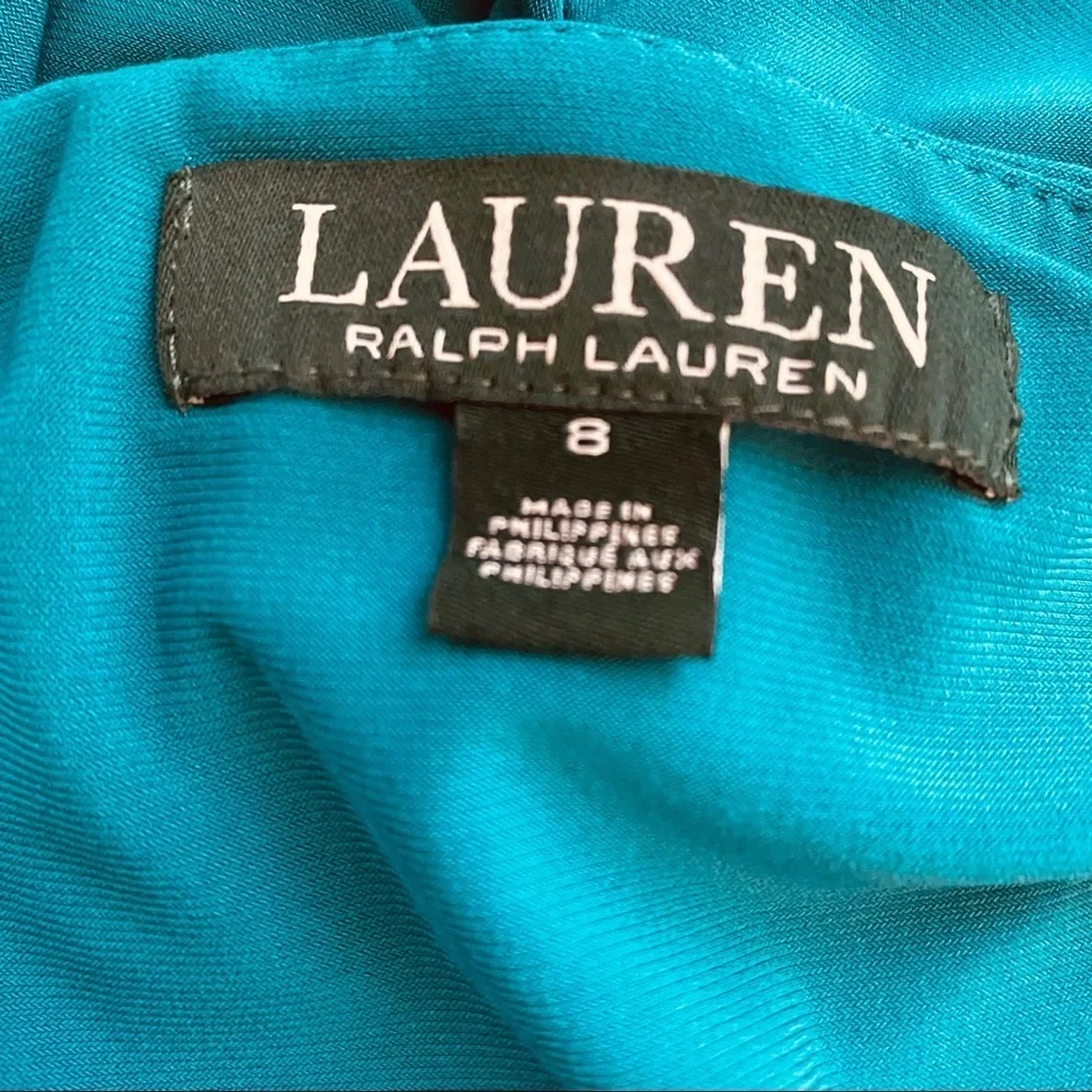 Lauren Ralph Lauren GREEN Dress.  Sz 8. - Picture 9 of 12